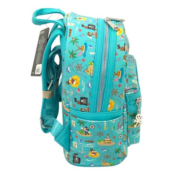Loungefly Pirate Mickey And Friends AOP Sensational 6 Pirates Mini Backpack - Picture 5 of 7
